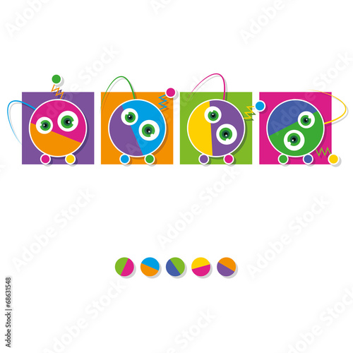 cute robots collection gree...