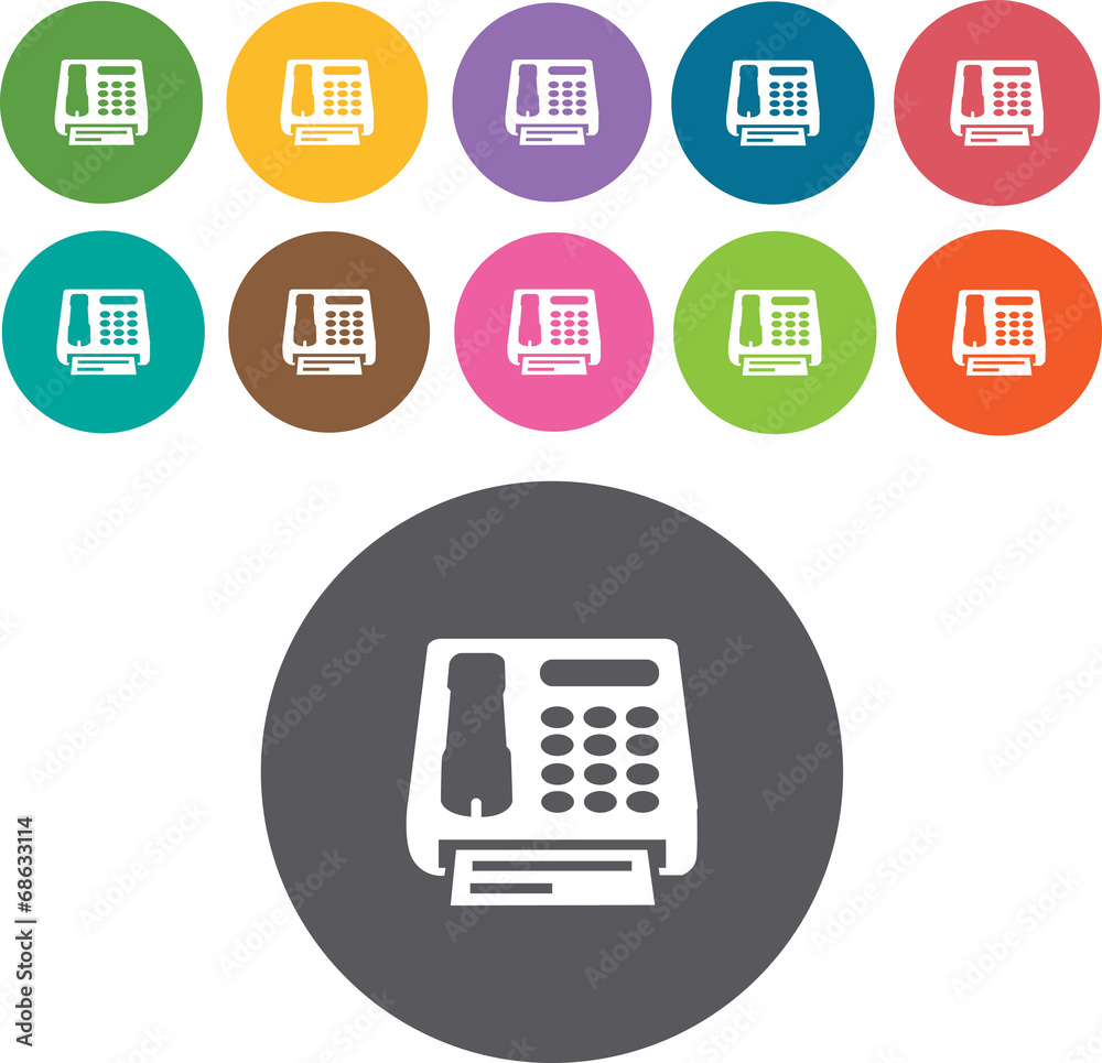 Phone icons set. Round colourful 12 buttons. Illustration eps10 Phone icons set. Round colourful 12 buttons. Illustration eps10