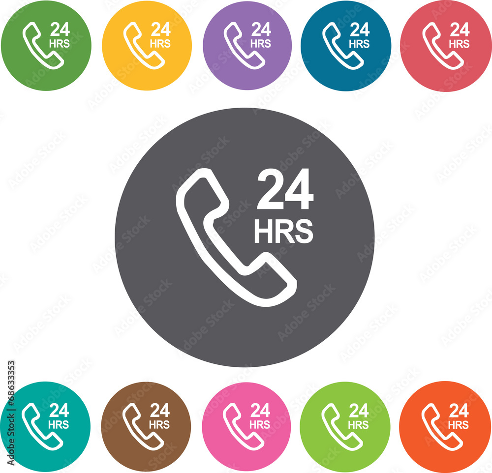 Help Desk. Hotel icons set. Round colourful 12 buttons. Illustra Help Desk. Hotel icons set. Round colourful 12 buttons. Illustra