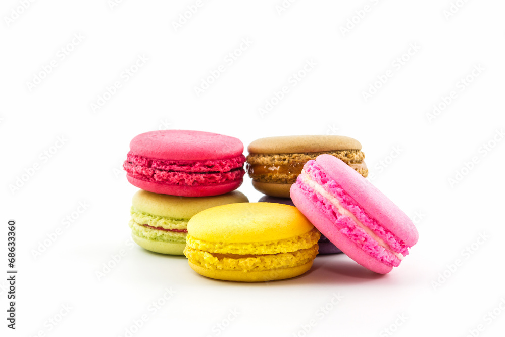 Sweet and colourful french macaroons or macaron, Dessert. Sweet and colourful french macaroons or macaron, Dessert.