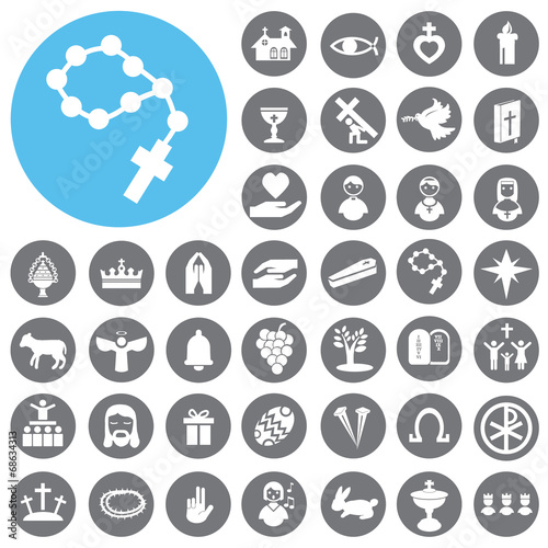 Christian religion sign and symbol. Illustration eps10