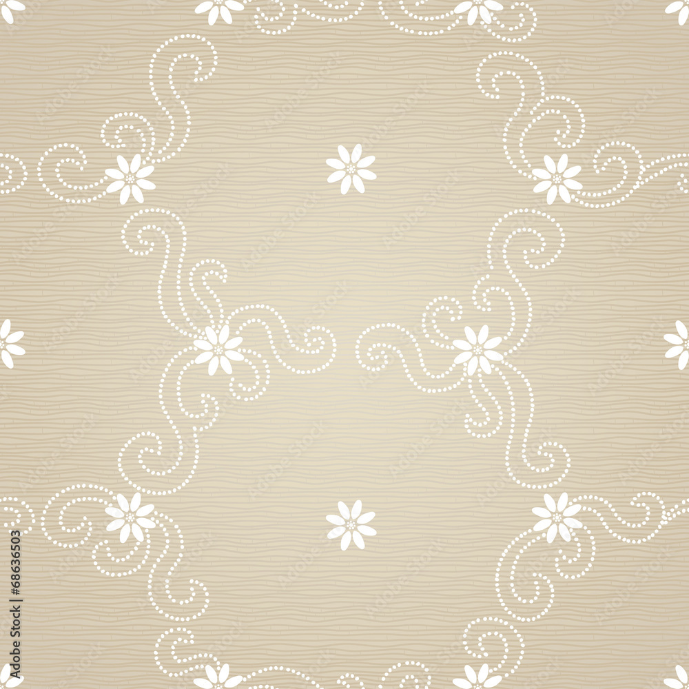 Vector seamless pattern with small flowers.