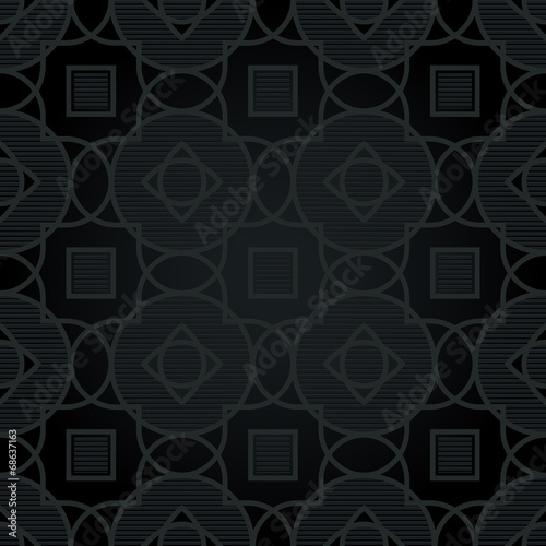 Traditional strict pattern with a geometrical ornament.