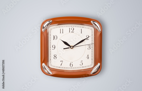 Modern clock with hours and minutes