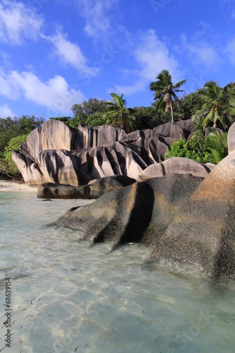 plage, anse source d'Argent, Seychelles photo