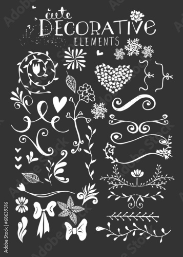 Hand Drawn Vintage Floral Vector Illustration
