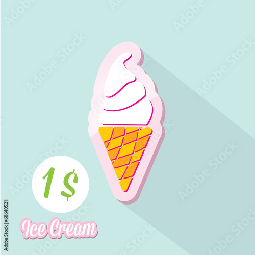 vector illustration of ice cream cafe menu