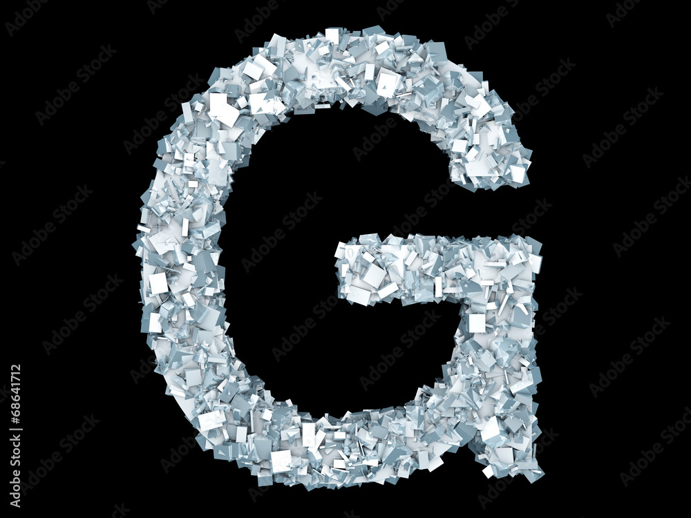 Gefrorener Buchstabe G Gefrorener Buchstabe G