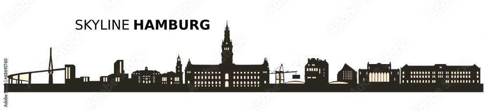 Naklejka premium Skyline Hamburg