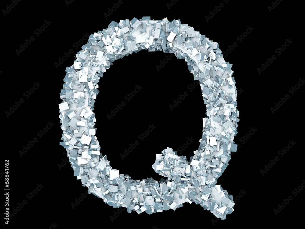 Gefrorener Buchstabe Q Gefrorener Buchstabe Q