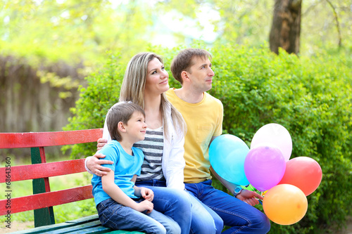 Happy family in the park