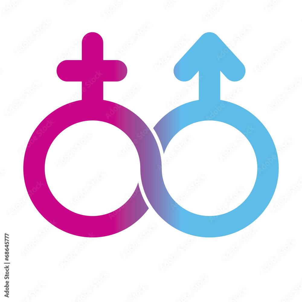 Male and Female Limitless symbol, vector Male and Female Limitless symbol, vector