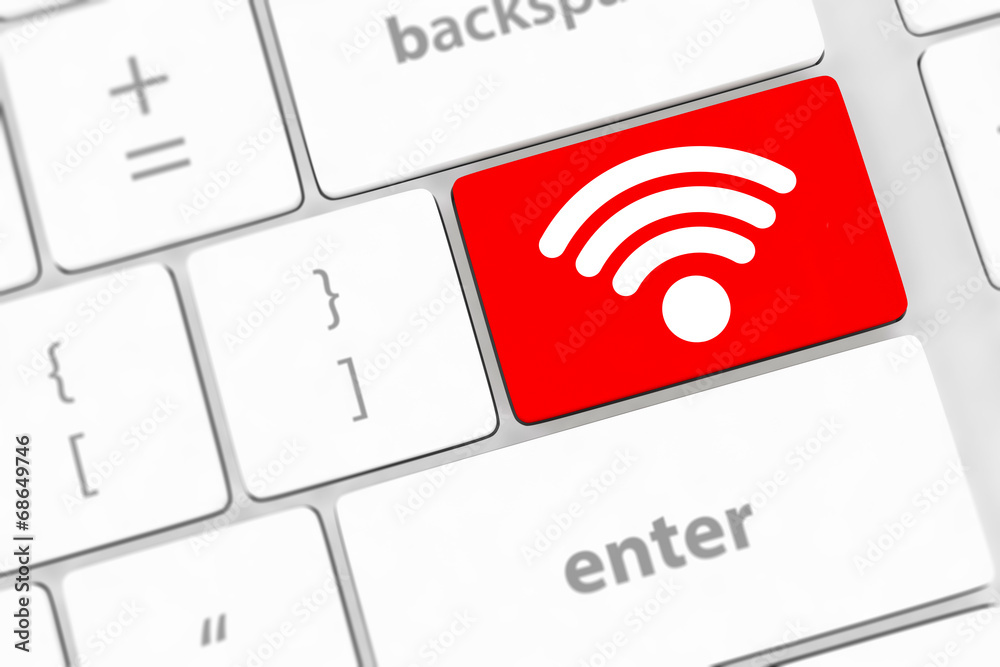 wifi concepts, with message on enter key of computer keyboard. wifi concepts, with message on enter key of computer keyboard.