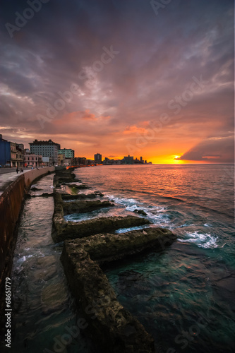 Havana Waterfront Sunset