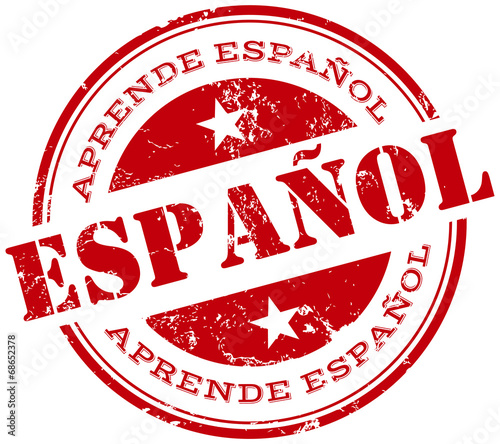 learn spanish stamp photo