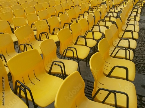 yellow chairs photo