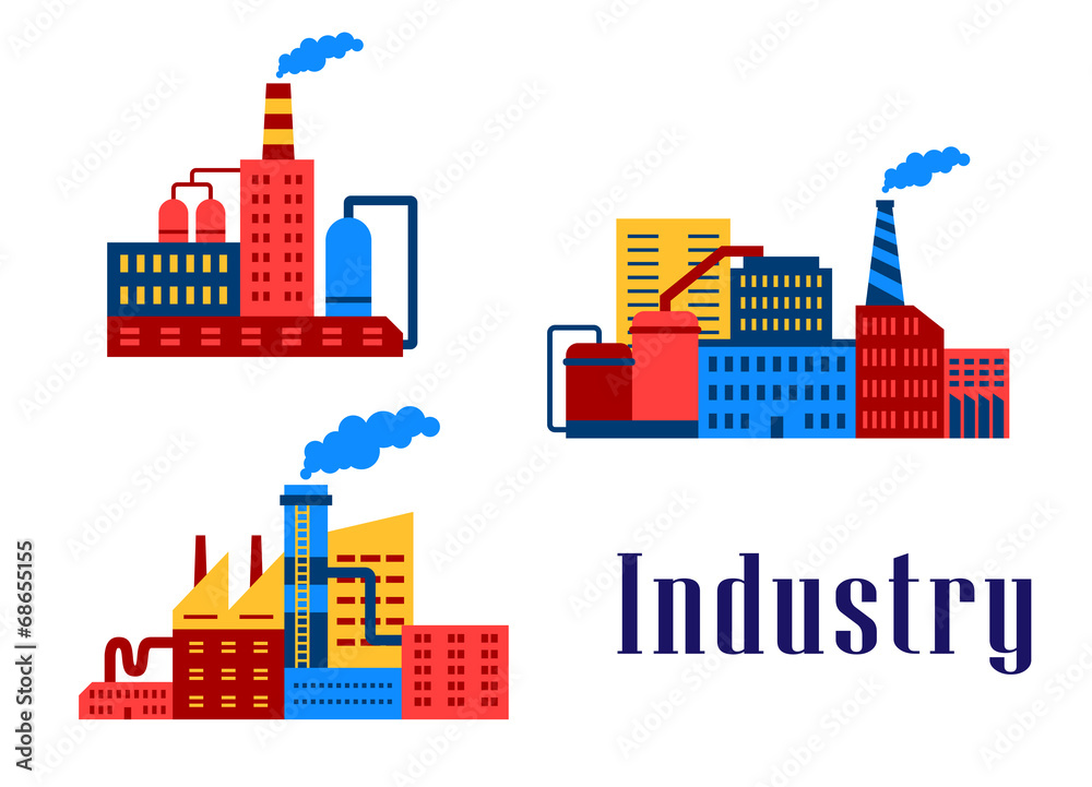 Flat factory industrial buildings