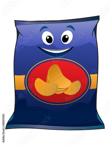 Cartoon potato chips
