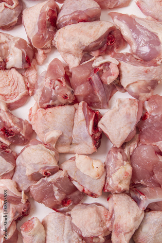 chopped chicken meat in pieces