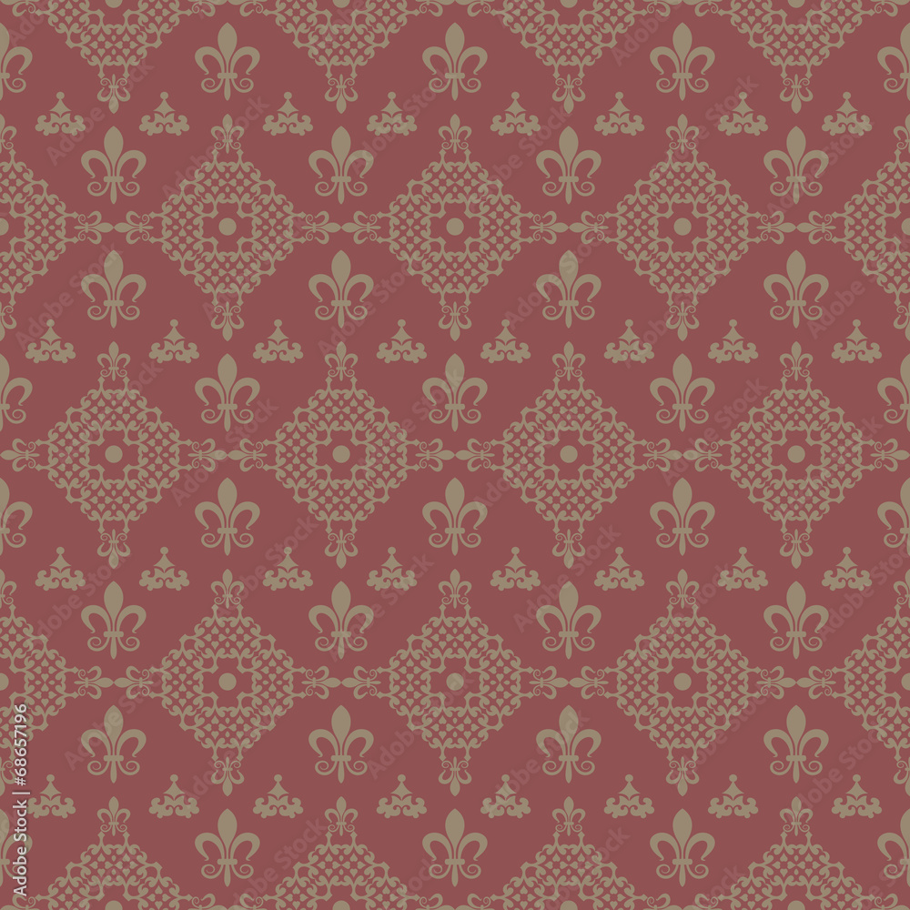 Seamless damask decorative wallpaper Seamless damask decorative wallpaper