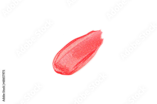 Lipstick samples isolated on white