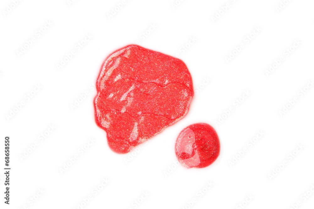 Lipstick samples isolated on white Lipstick samples isolated on white