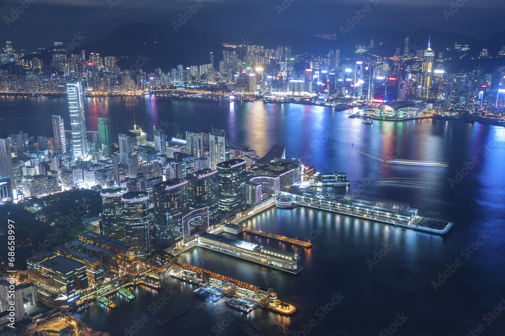 Hong Kong City at dusk