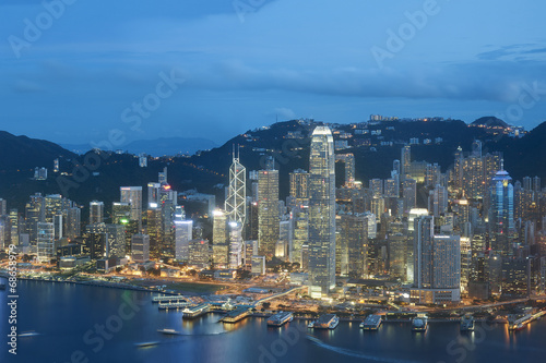 Hong Kong City at dusk