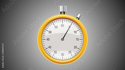 Stopwatch Animated 60 second with green screen