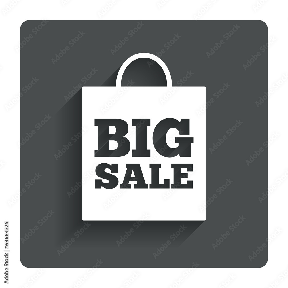 Big sale bag sign icon. Special offer symbol. Big sale bag sign icon. Special offer symbol.