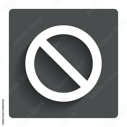 Blacklist sign icon. User not allowed symbol.