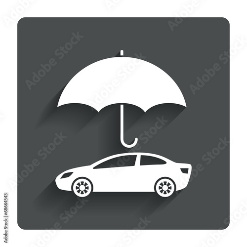 Car insurance sign icon. Protection symbol.