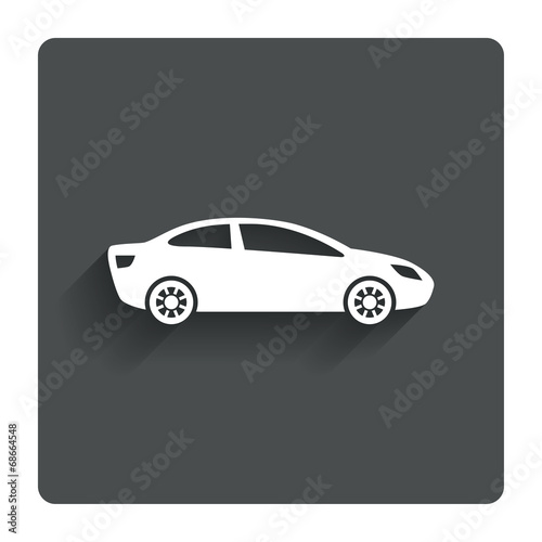 Car sign icon. Sedan saloon symbol.