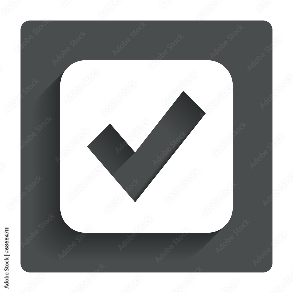 Check mark sign icon. Checkbox button. Check mark sign icon. Checkbox button.