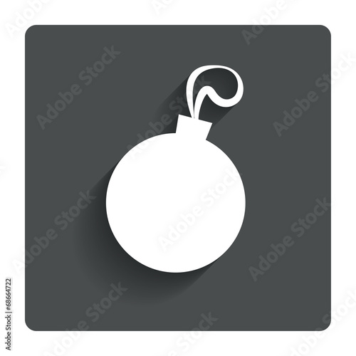 Christmas ball sign icon. Holidays button.