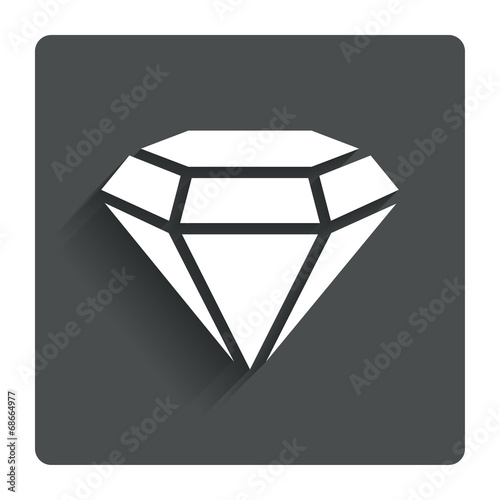Diamond sign icon. Jewelry symbol. Gem stone.