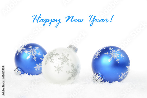 white and blue Christmas de...