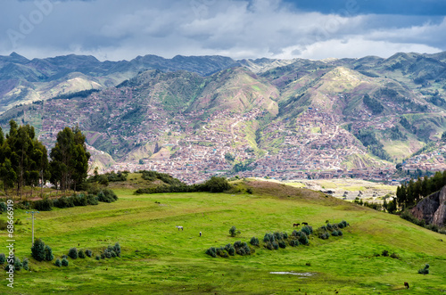 Aussicht auf Cusco in Peru