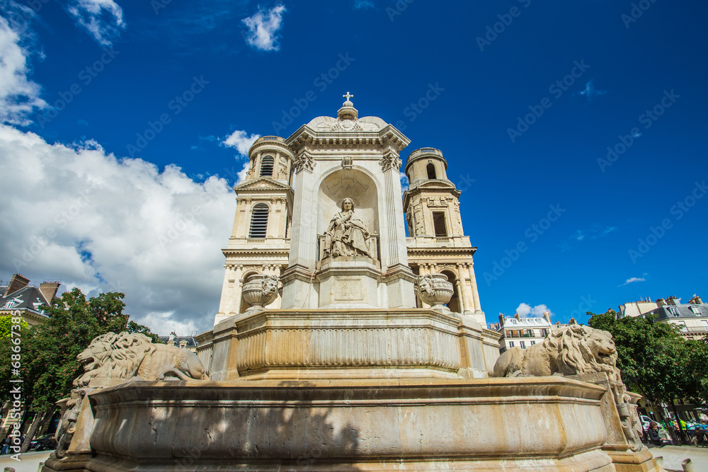 Fototapeta premium Church of Saint Sulpice in Paris, France