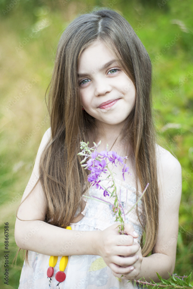 Girl with a flower Girl with a flower