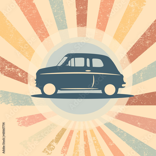 Vintage retro car vector