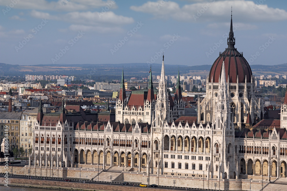 Hungarian Parliament Budapest close up