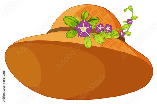 A hat with plants
