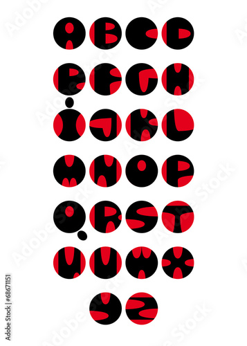 Simple geometric font
