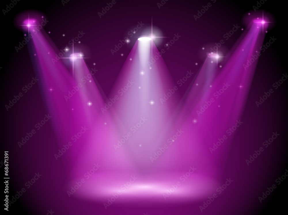 A purple stage