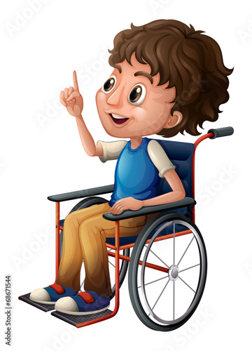A man in a wheelchair