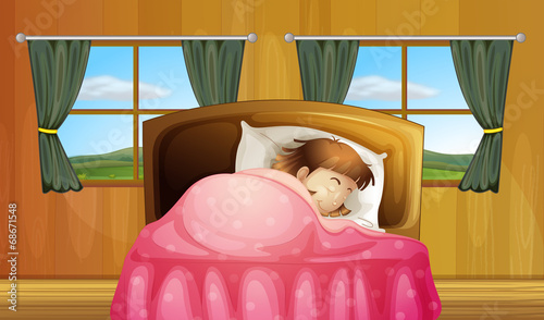 Girl on bed
