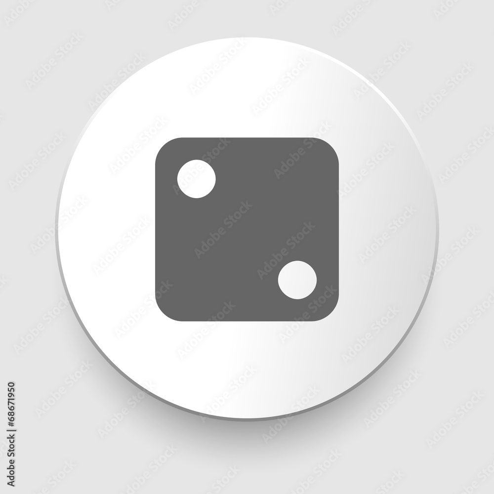 Vector illustration of one dices - side with 2 Vector illustration of one dices - side with 2