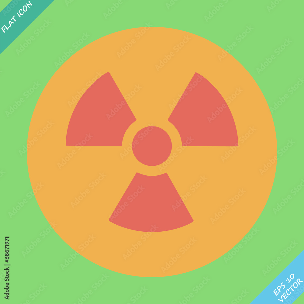 Nuclear sign representing the danger of radiation Nuclear sign representing the danger of radiation