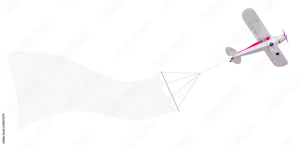 Single engine plane with banner